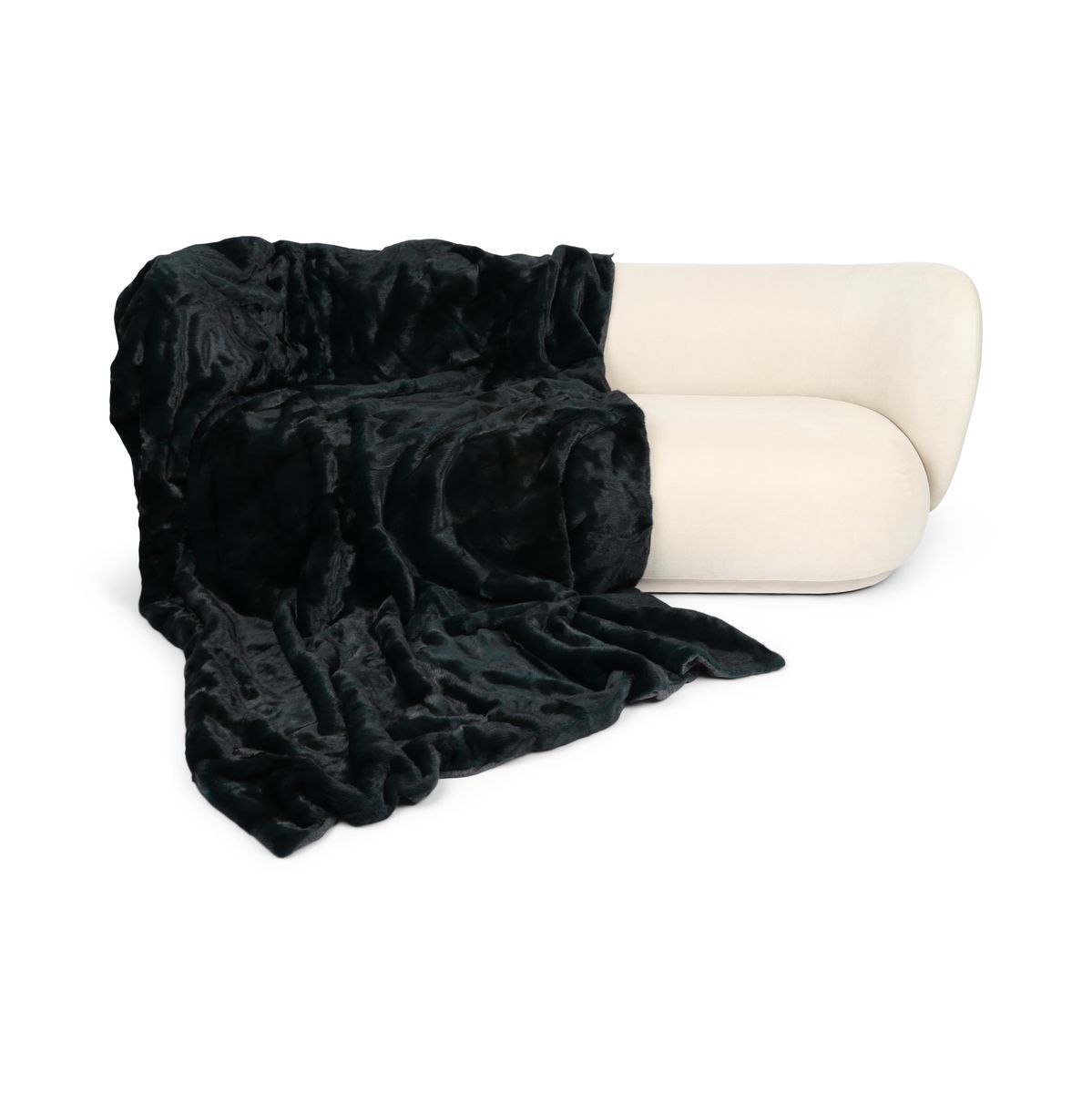 Deense Nerts Plaid | Kasjmier Achterkant | Antiek Groen | 180x210 cm