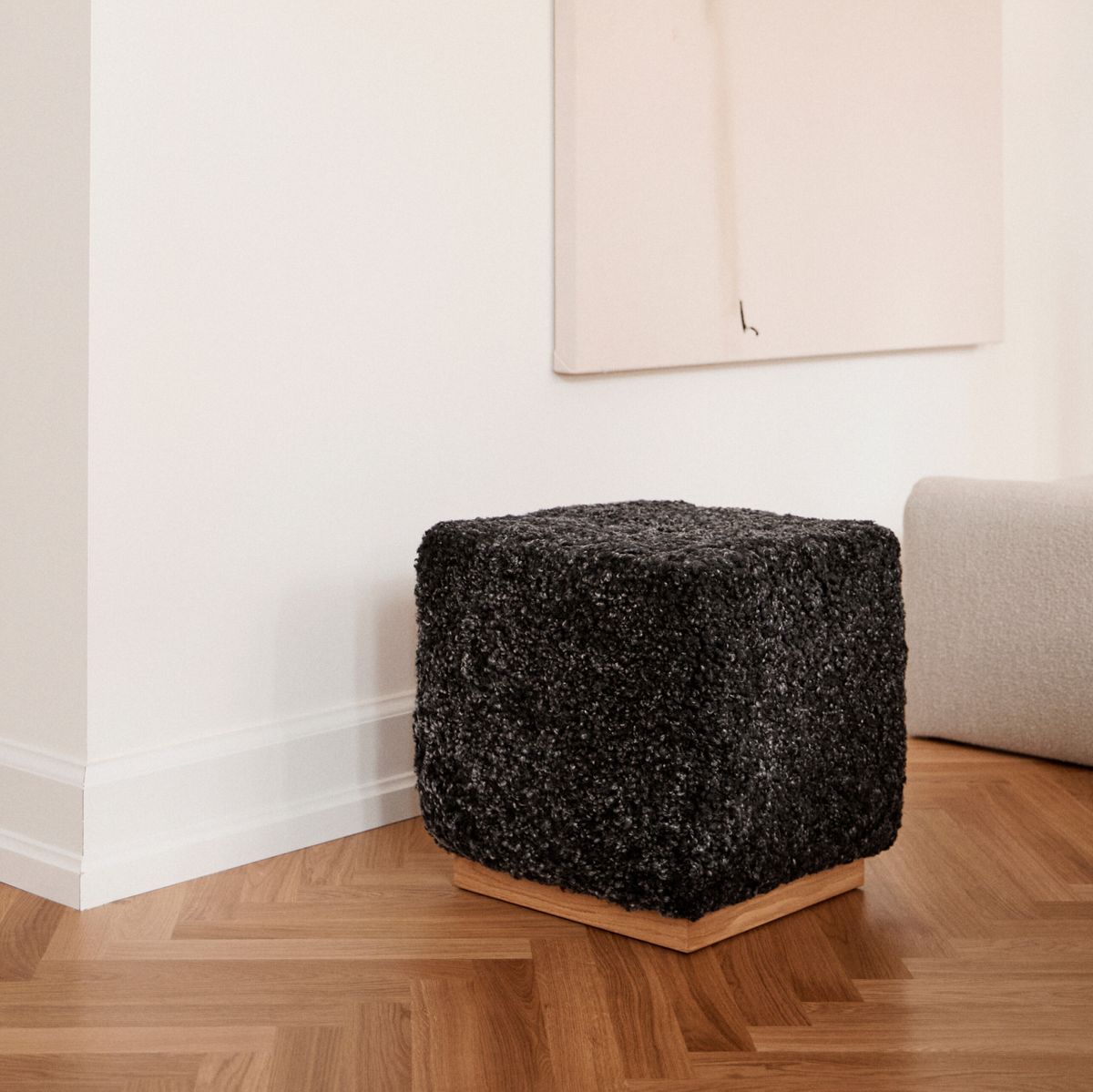 Benjamin Poef Antraciet Grijs