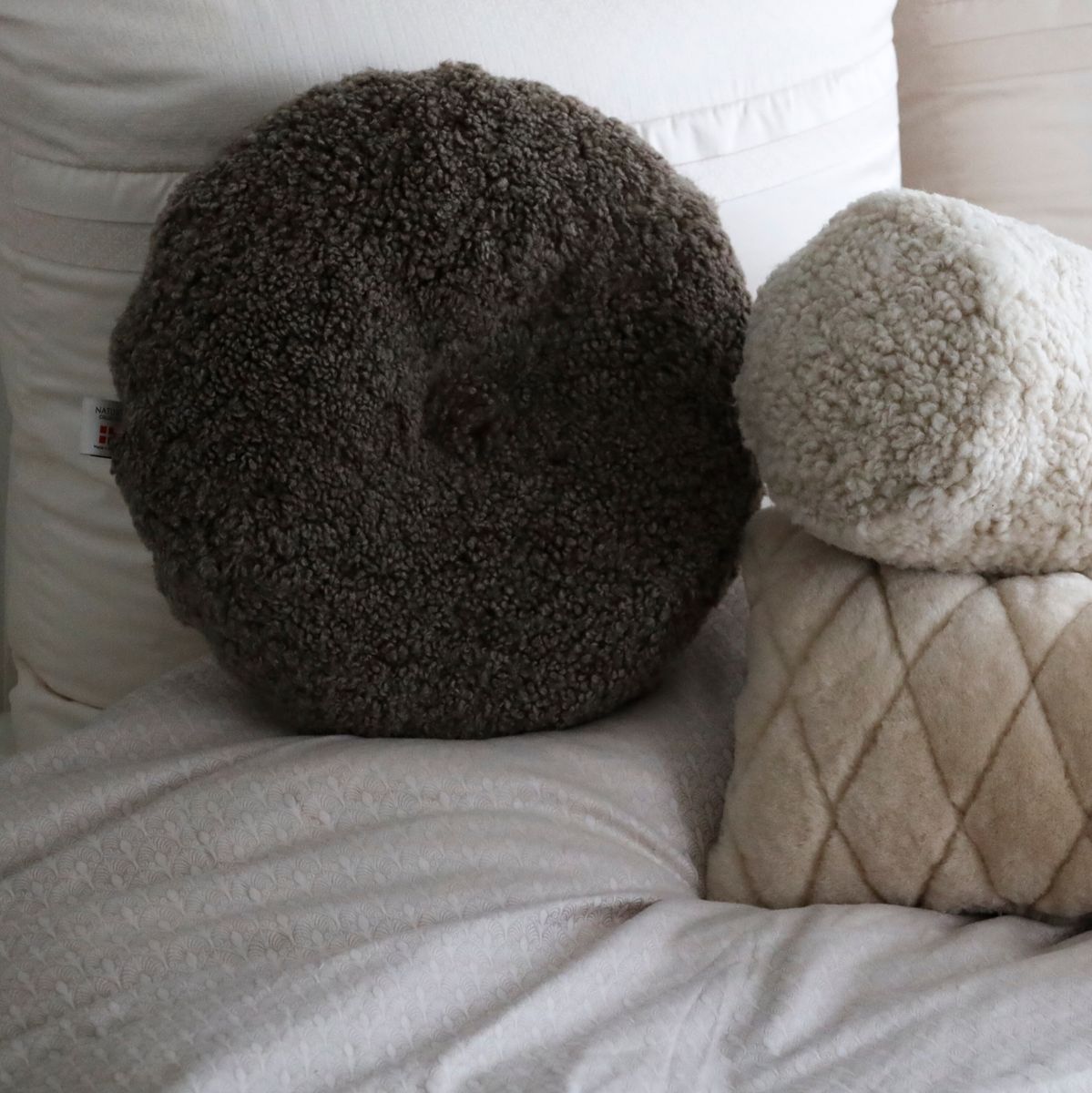 Rond Kussen | Dubbelzijdig | Ø40 cm Antraciet Grijs