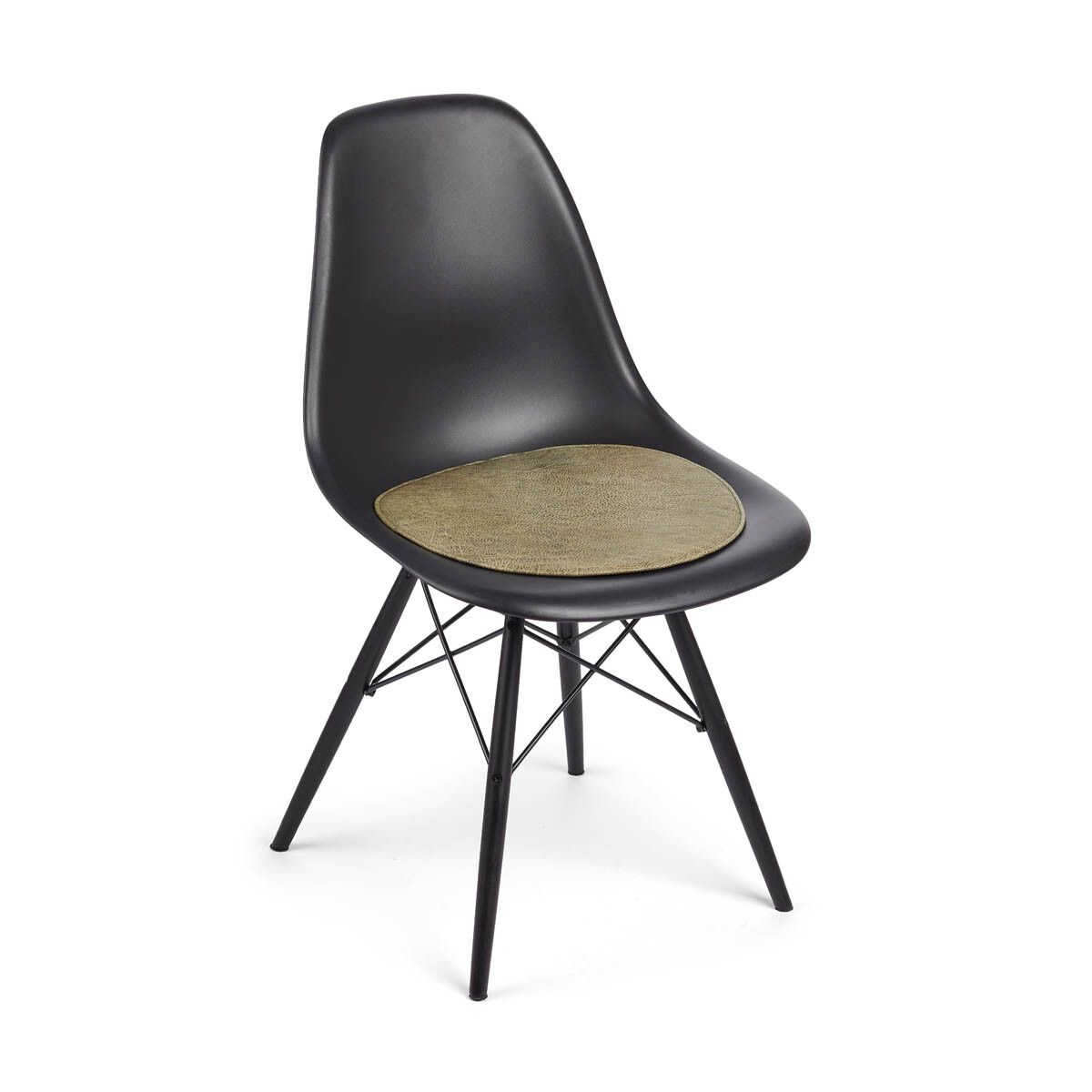 Kalflederen Stoel Cover | Ø38 cm Olijf Groen