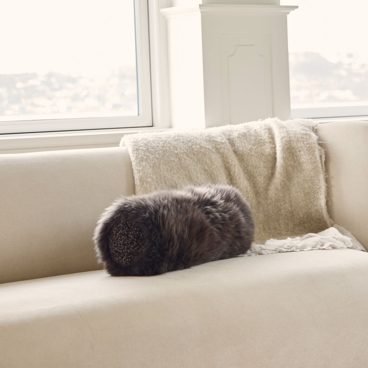 Bolster Kussen Zwart/Zwart