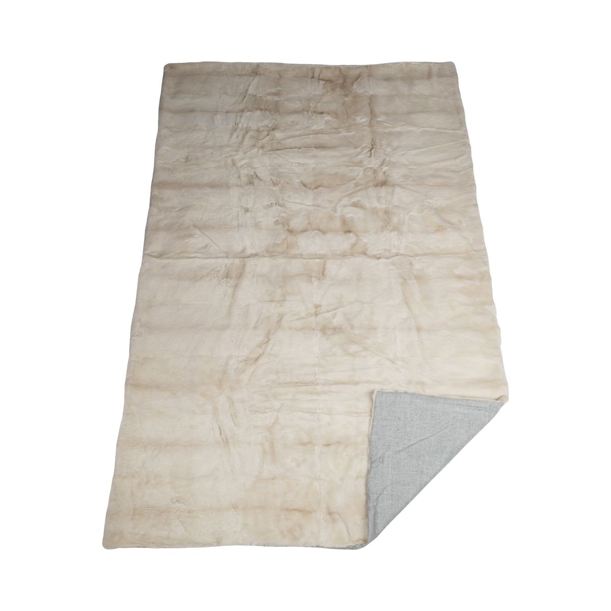 Deense Nerts Plaid | Kasjmier Achterkant | Pearl | 146x222 cm