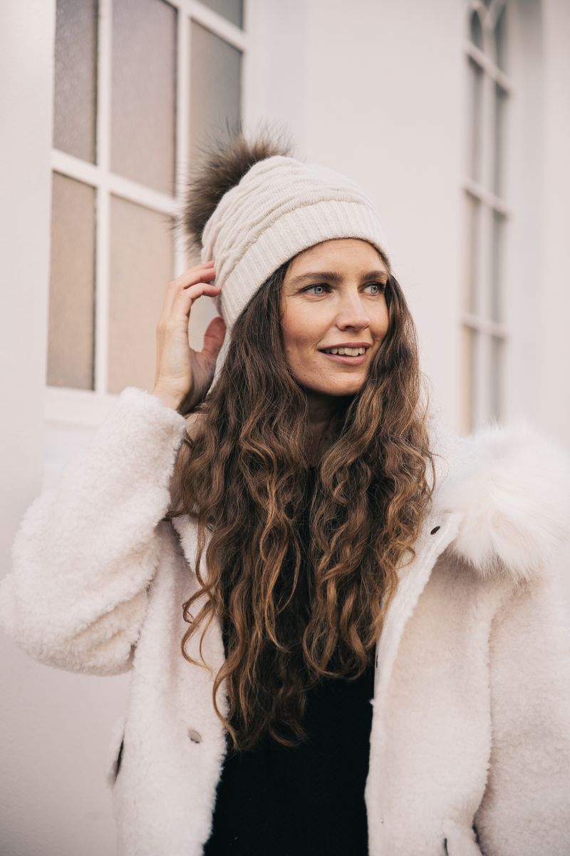 Sidse Pomponmuts Licht Beige/Mokka