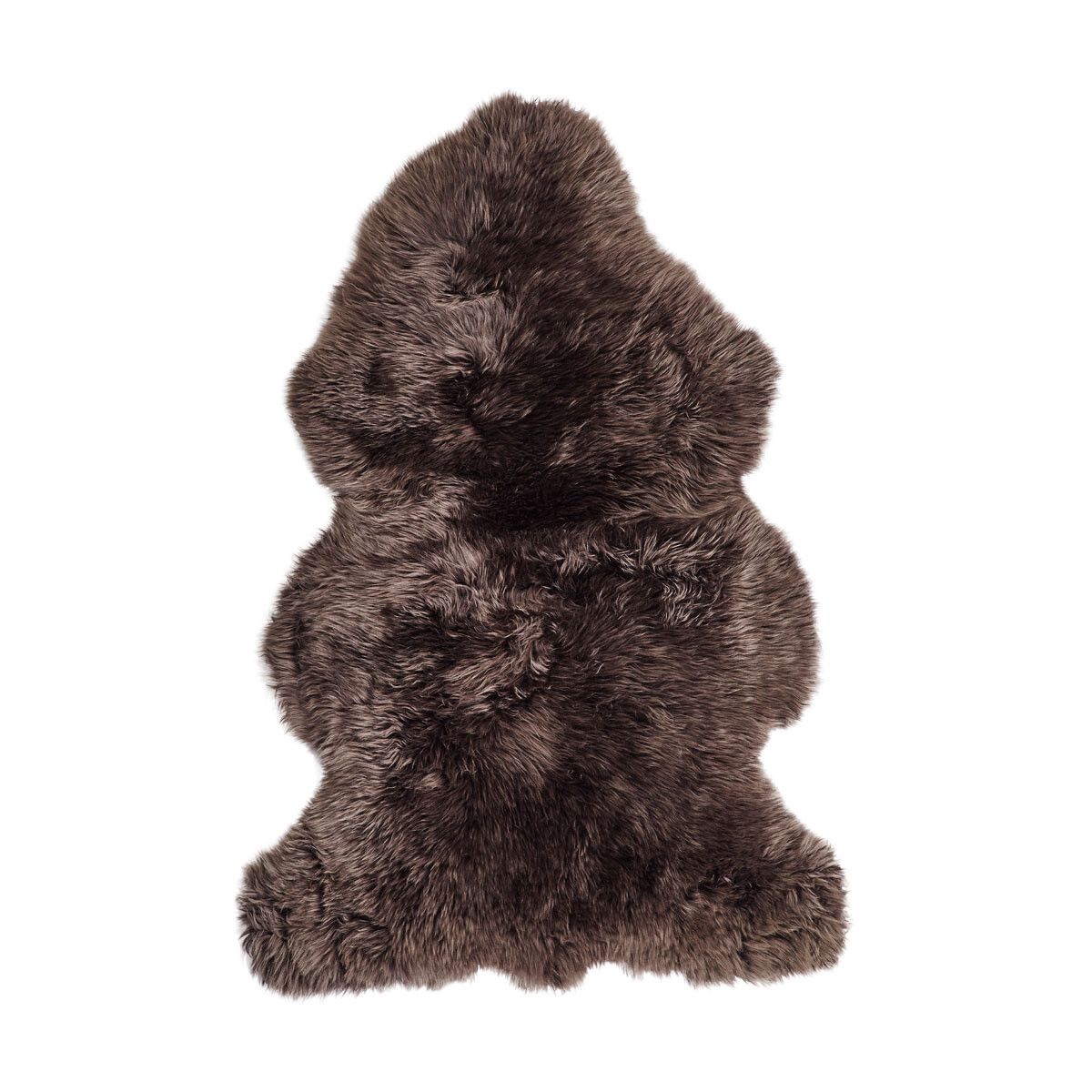 Nieuw- Zeelandse schapenvacht | Langharig | 80 cm Walnoot bruin