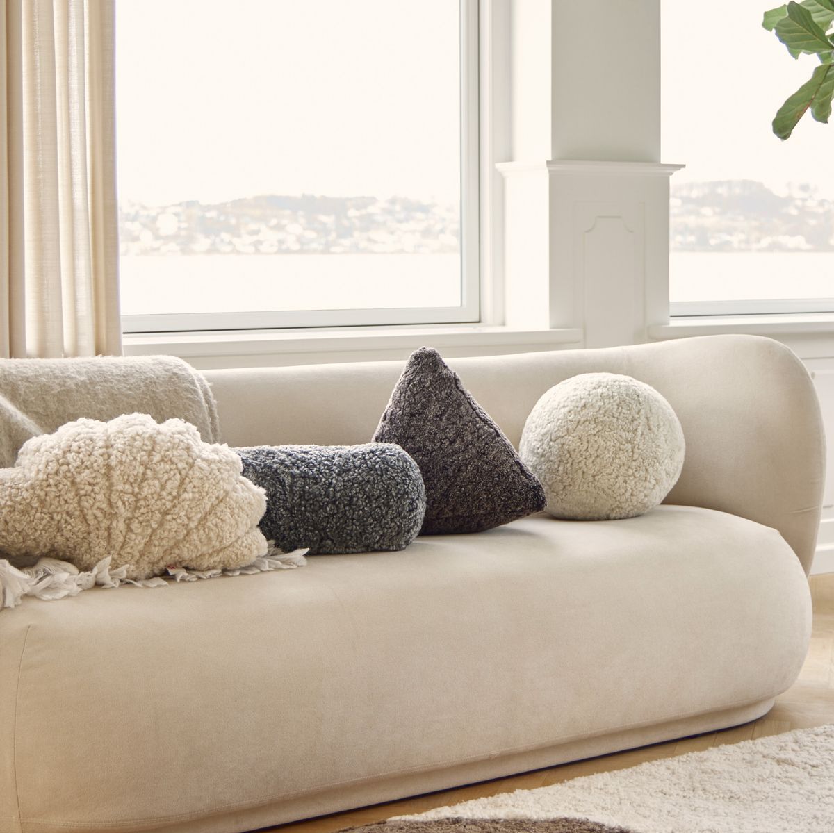 Hematiet Kussen Antraciet Grijs