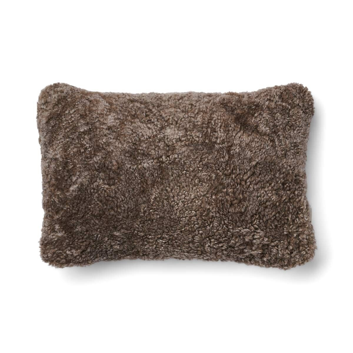 Kortharig Schapenvacht Kussen | 34x52 cm Beige/Taupe