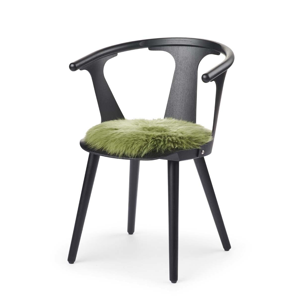 Langharige Schapenvacht Stoel Cover | Ø38 cm Boomtop Groen