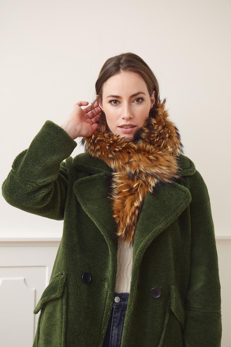 Klara Luxe Kraag Natuurlijk Bruin