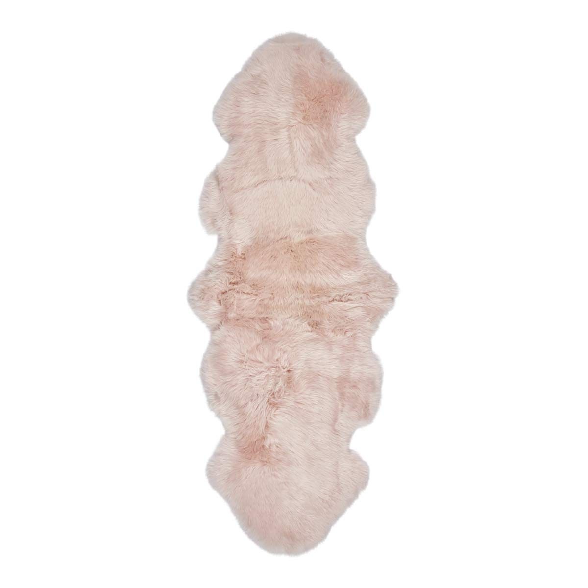 Premium | Dubbele Nieuw- Zeelandse schapenvacht | Langharig | 180 cm Snoep Roze