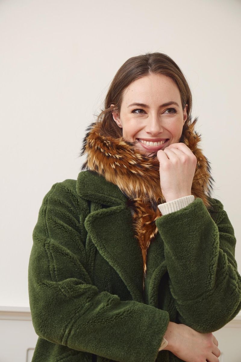 Klara Luxe Kraag Natuurlijk Bruin