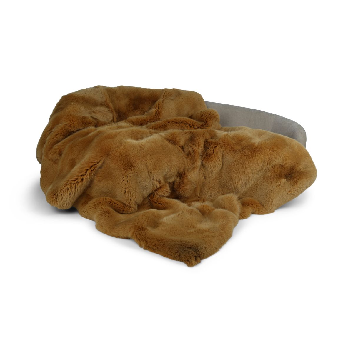 Premium Vos Plaid | Kasjmier Achterkant | Mosterdgeel | 240x170 cm