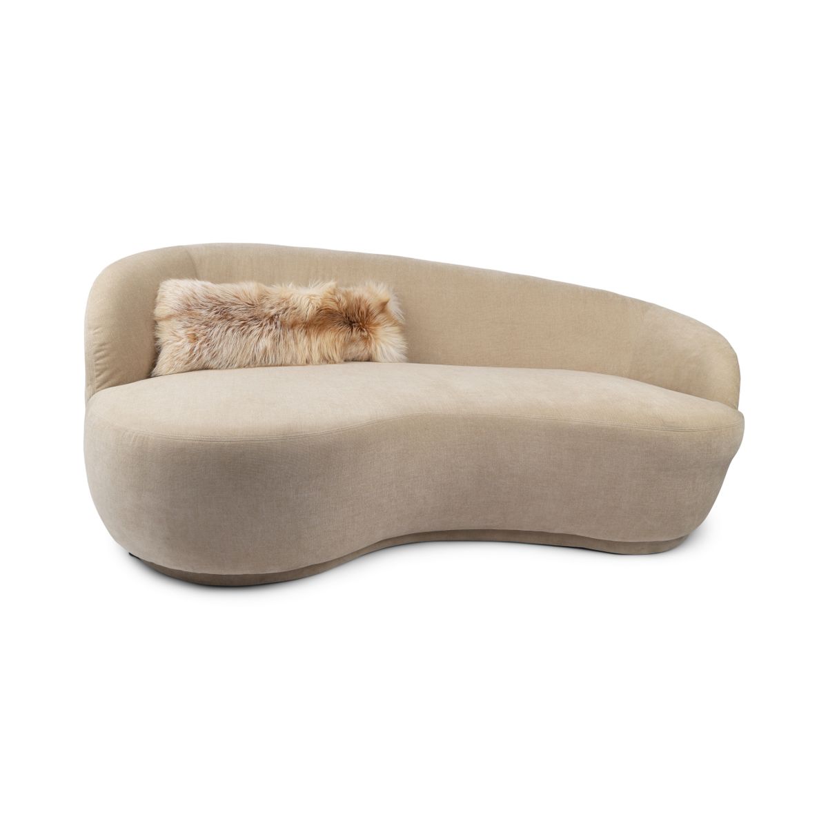 Premium Vos Kussen | Kasjmier Achterkant | Noorwegen | Licht Goud | 30x75 cm