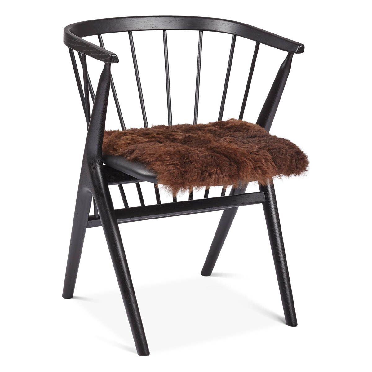 Kortharige Schapenvacht Stoel Cover | 40x40 cm Roestbruin