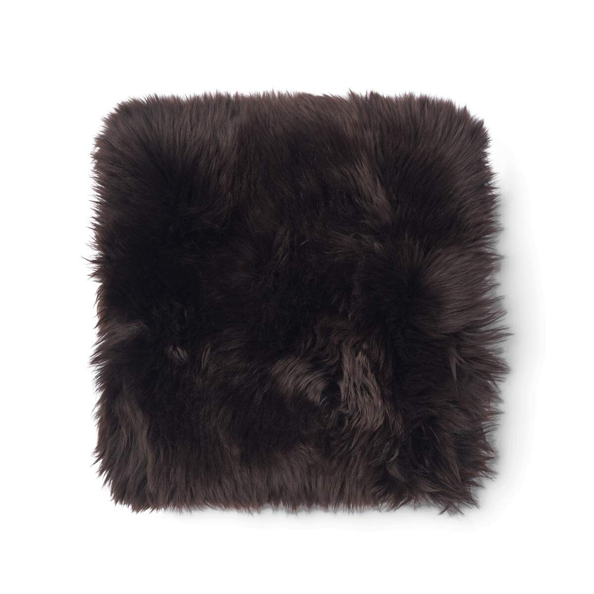 Langharige Schapenvacht Seat Cover Zero Waste Chocolade