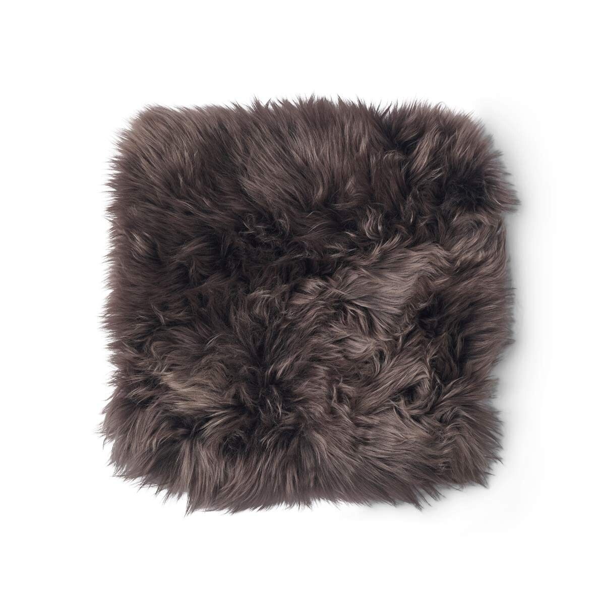 Langharige Schapenvacht Seat Cover Zero Waste Walnoot bruin