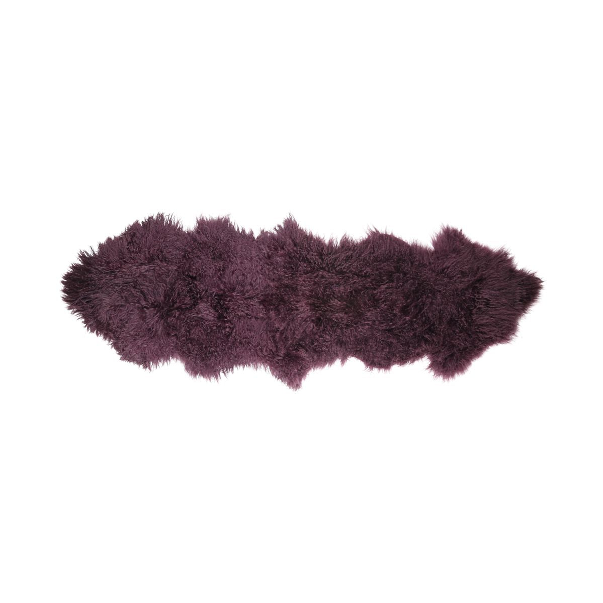 Dubbele Tibetaanse Schapenvacht | 150x55 cm Aubergine