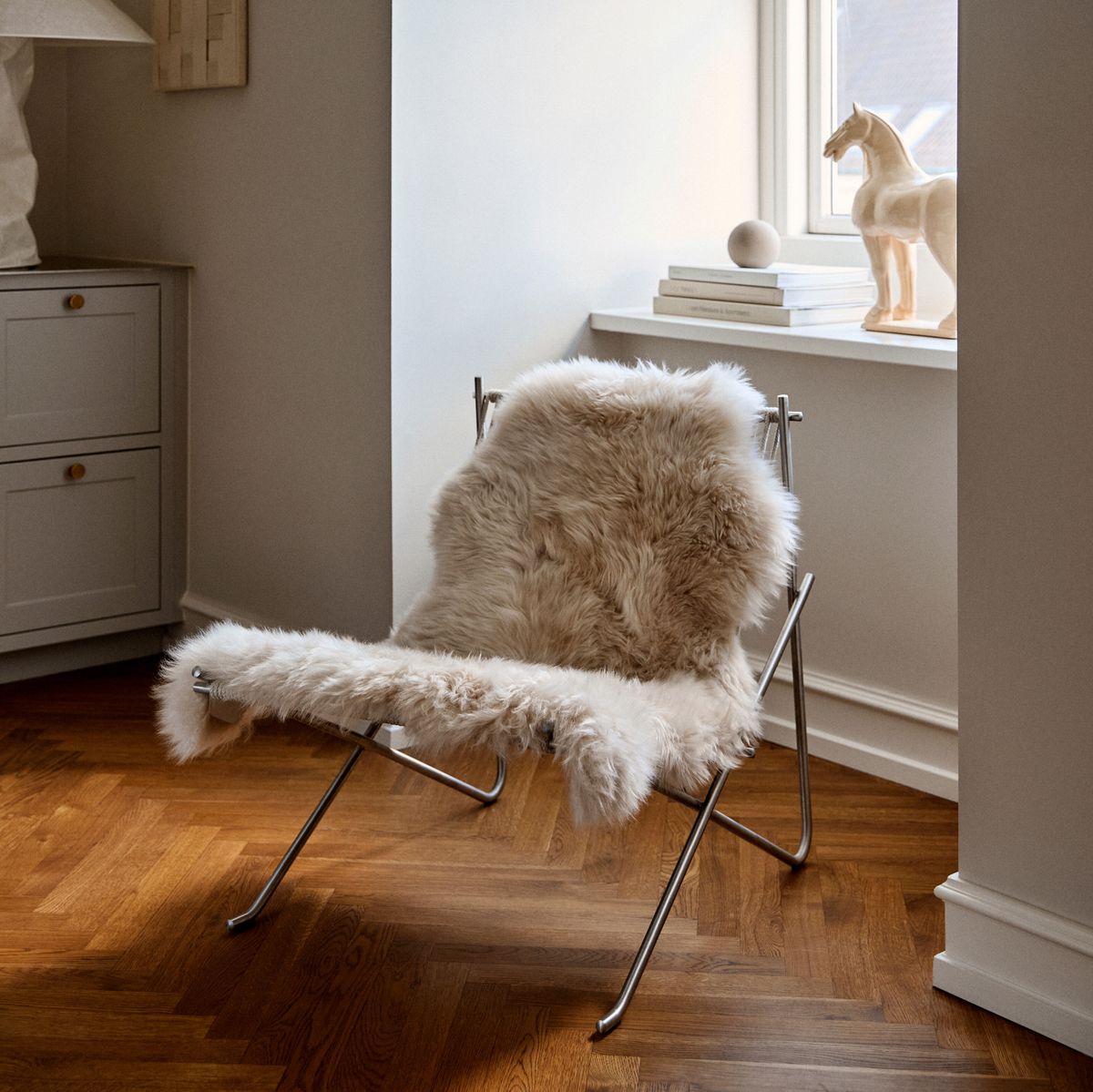 Nieuw- Zeelandse schapenvacht | Langharig | 100 cm Aubergine