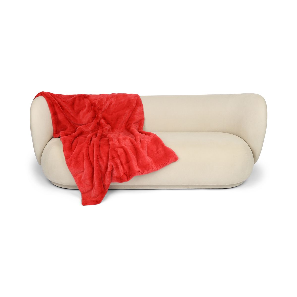 Deense Nerts Plaid | Kasjmier Achterkant | Rood | 104x170 cm