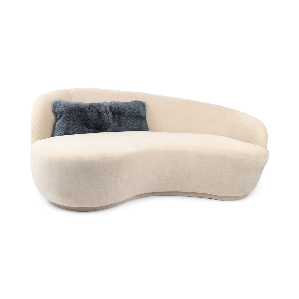 Premium Vos Kussen | Kasjmier Achterkant | Noorwegen | Blauw | 76x25 cm