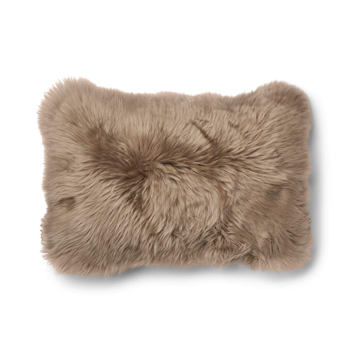 Langharig Schapenvacht Kussen | 52x52 cm | 34x52 cm Beige/Taupe