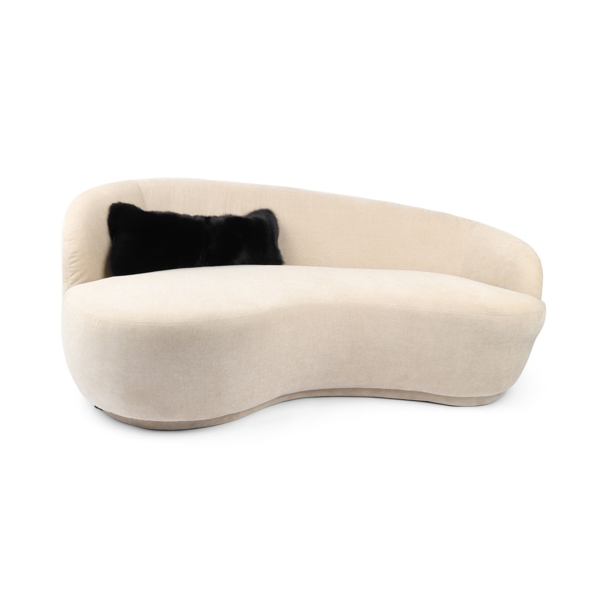 Premium Vos Kussen | Kasjmier Achterkant | Noorwegen | Zwart | 30x70 cm