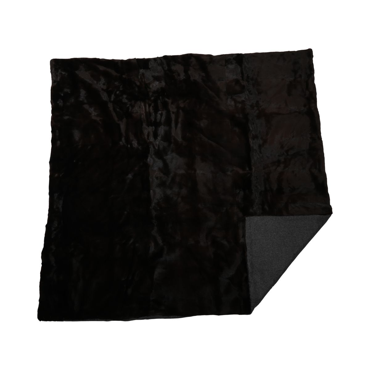 Nerts Plaid | Kasjmier Achterkant | Natuurlijk Donkerbruin | 150x160 cm