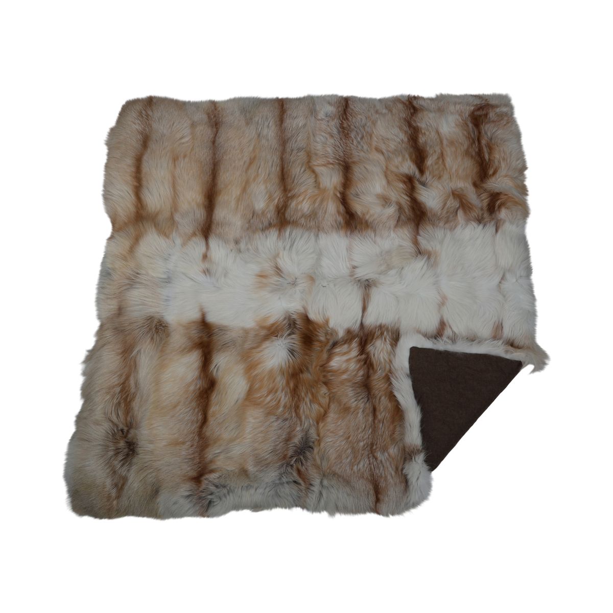 Premium Vos Plaid | Kasjmier achterkant | 150x150cm