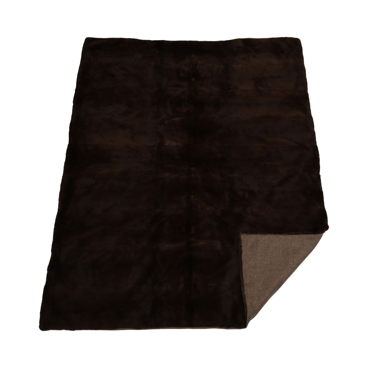 Deense Nerts Plaid | Kasjmier Achterkant | Donkerbruin | 20x150 cm