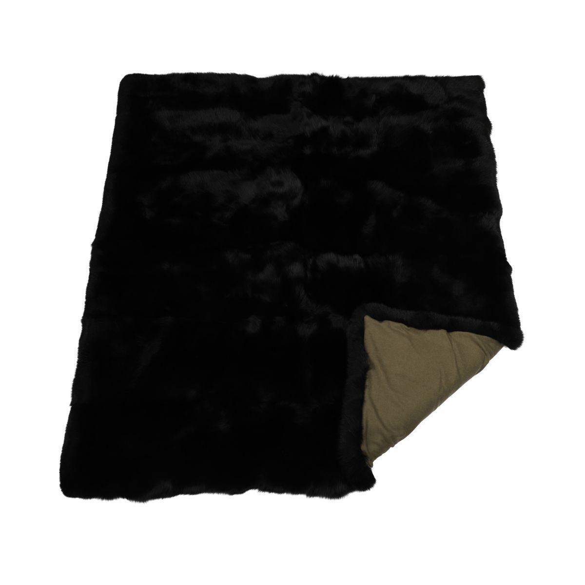 Deense Nerts Plaid | Kasjmier Achterkant | Zwart | 200x160 cm