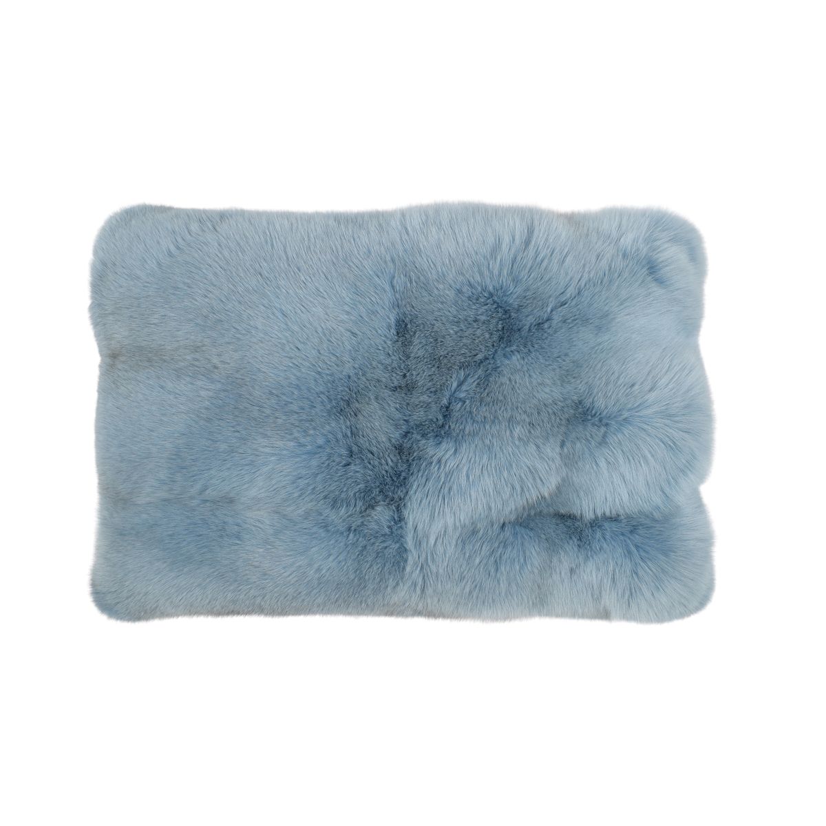 Premium Vos Kussen | Kasjmier achterkant | Noorwegen | Hemelsblauw | 48 x 30 cm