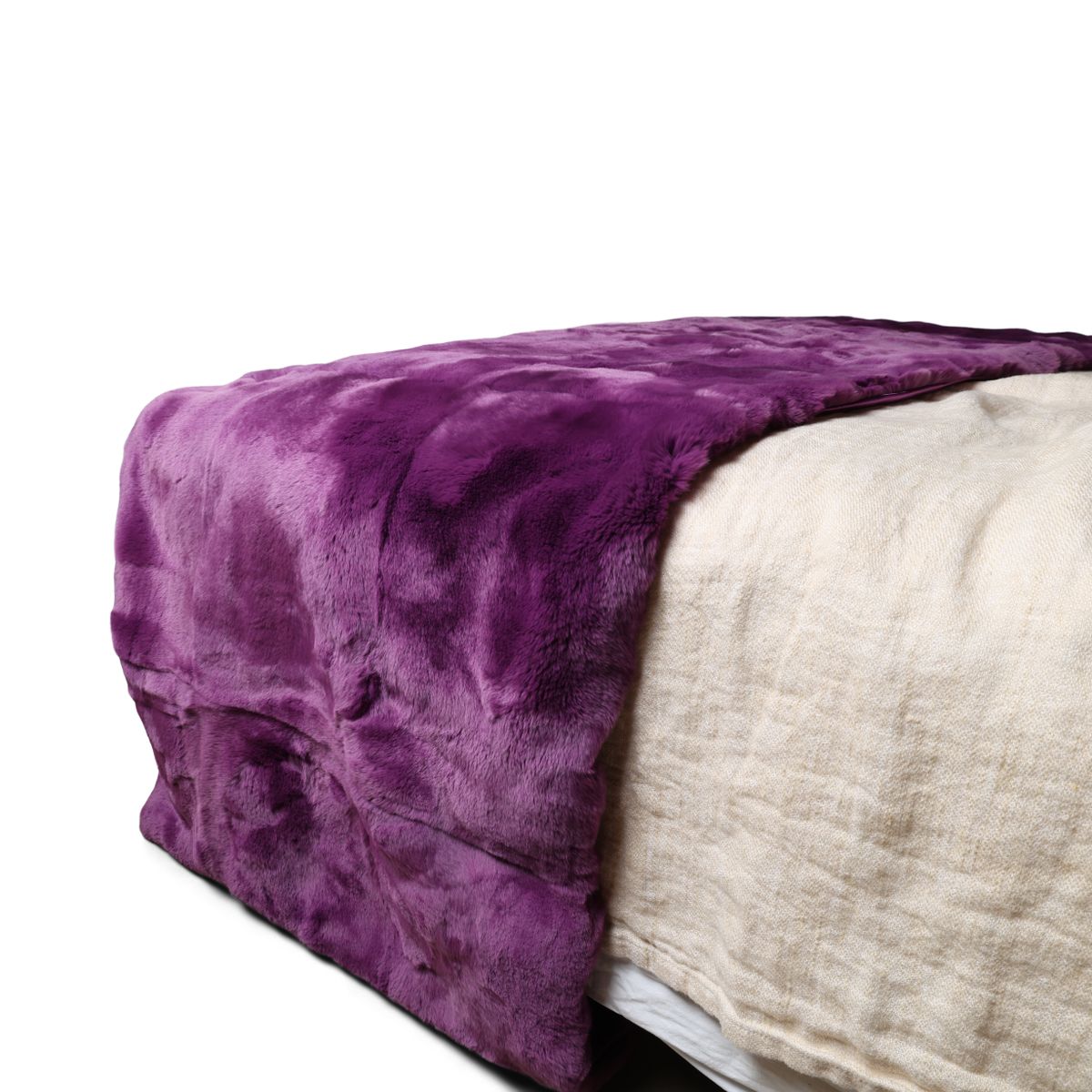 Premium Kwaliteit Bedloper | Rex konijn | 238x55 cm Paars