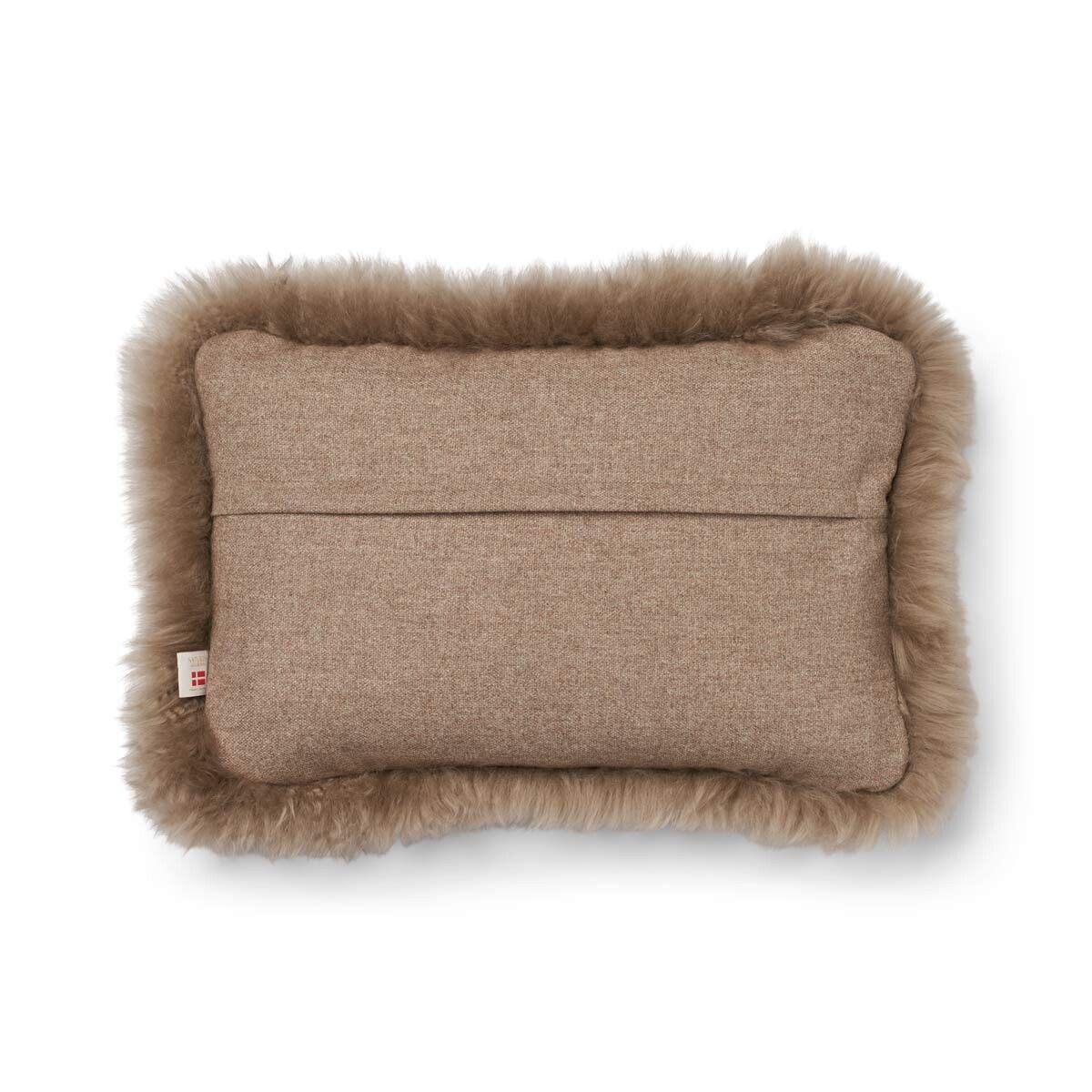 Wollen Kussen | LW rand | 52x52 cm | 34x52 cm Beige/Taupe