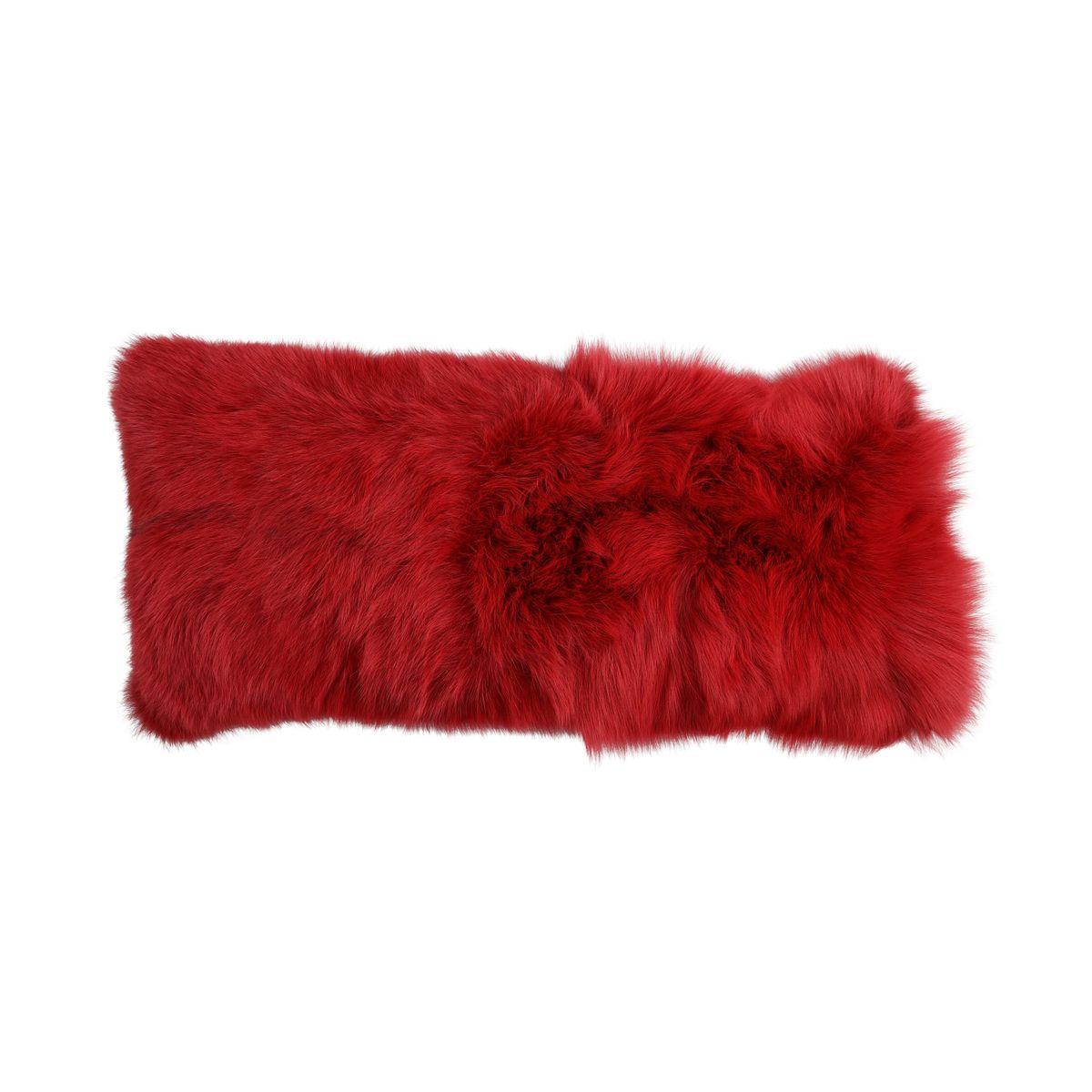 Premium vossenkussen | Kasjmier achterkant | Noorwegen | Rood | 30x68 cm