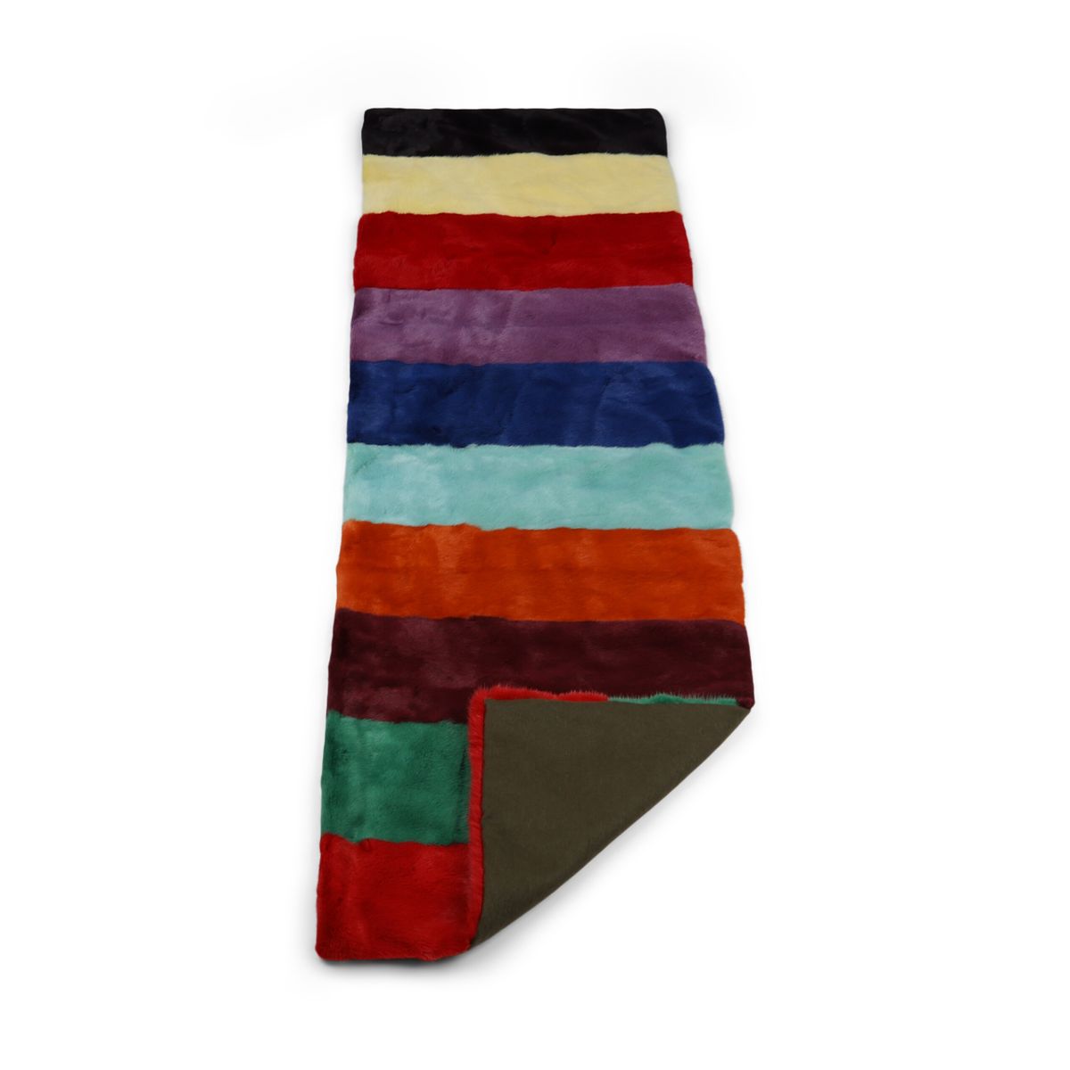 Deense Nerts Plaid | Kasjmier Achterkant | Multicolor fel | 52x156 cm