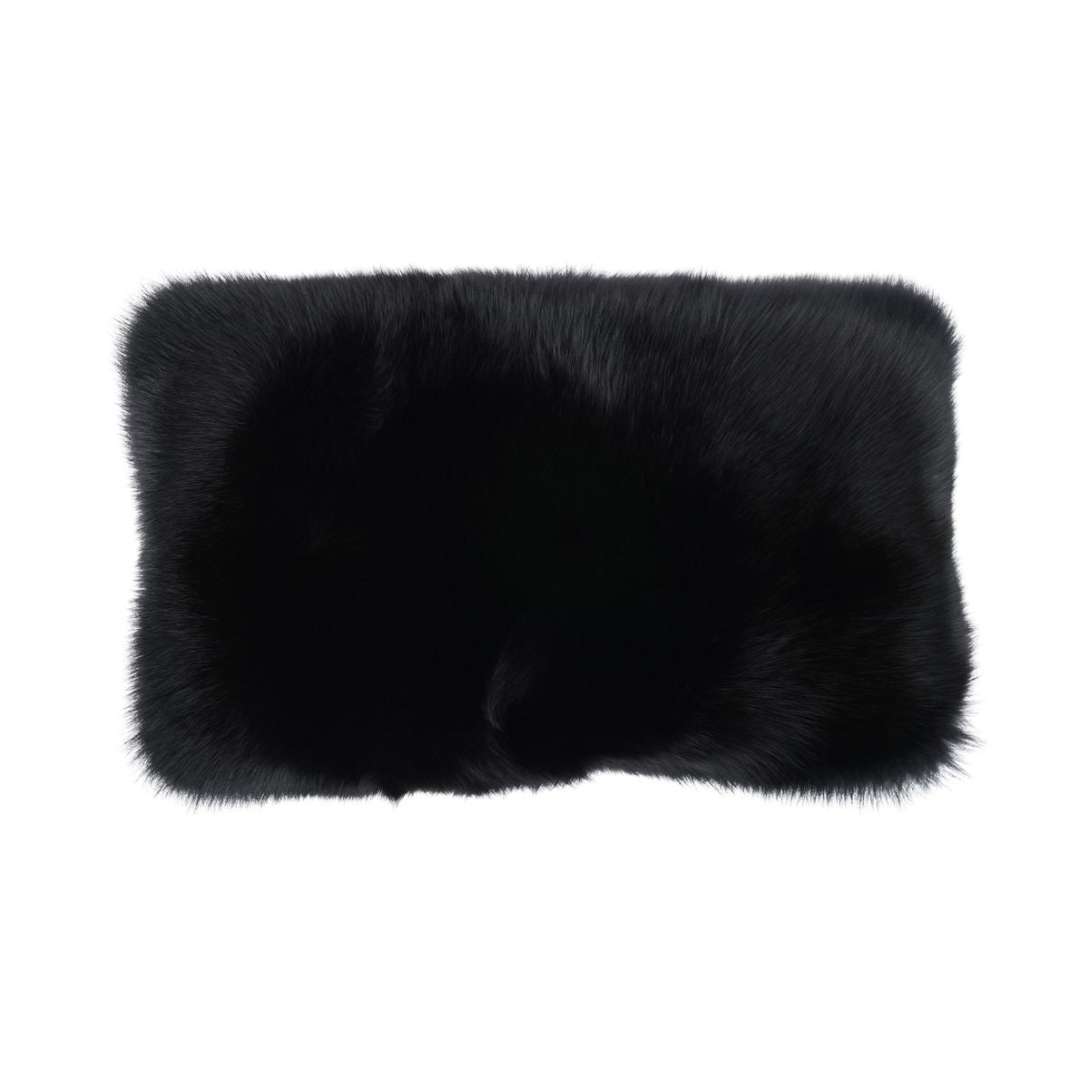 Premium Vos Kussen | Kasjmier Achterkant | Noorwegen | Zwart | 54x34 cm