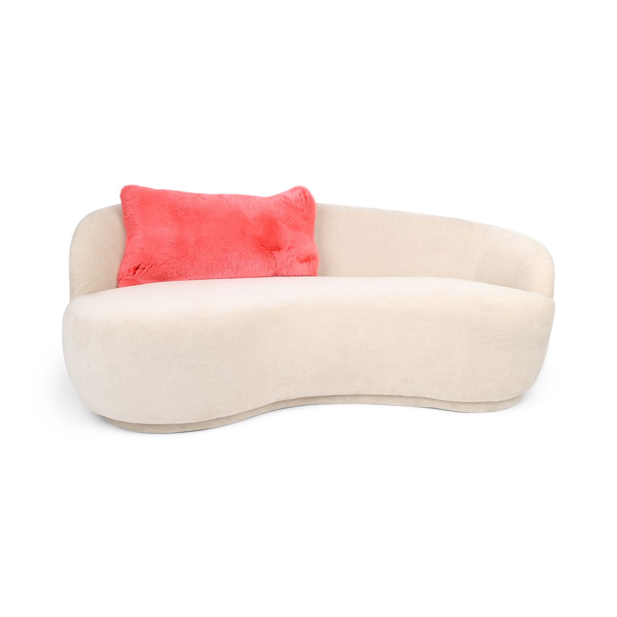 Premium Vos Kussen | Kasjmier Achterkant | Noorwegen | Perzik | 45x85 cm