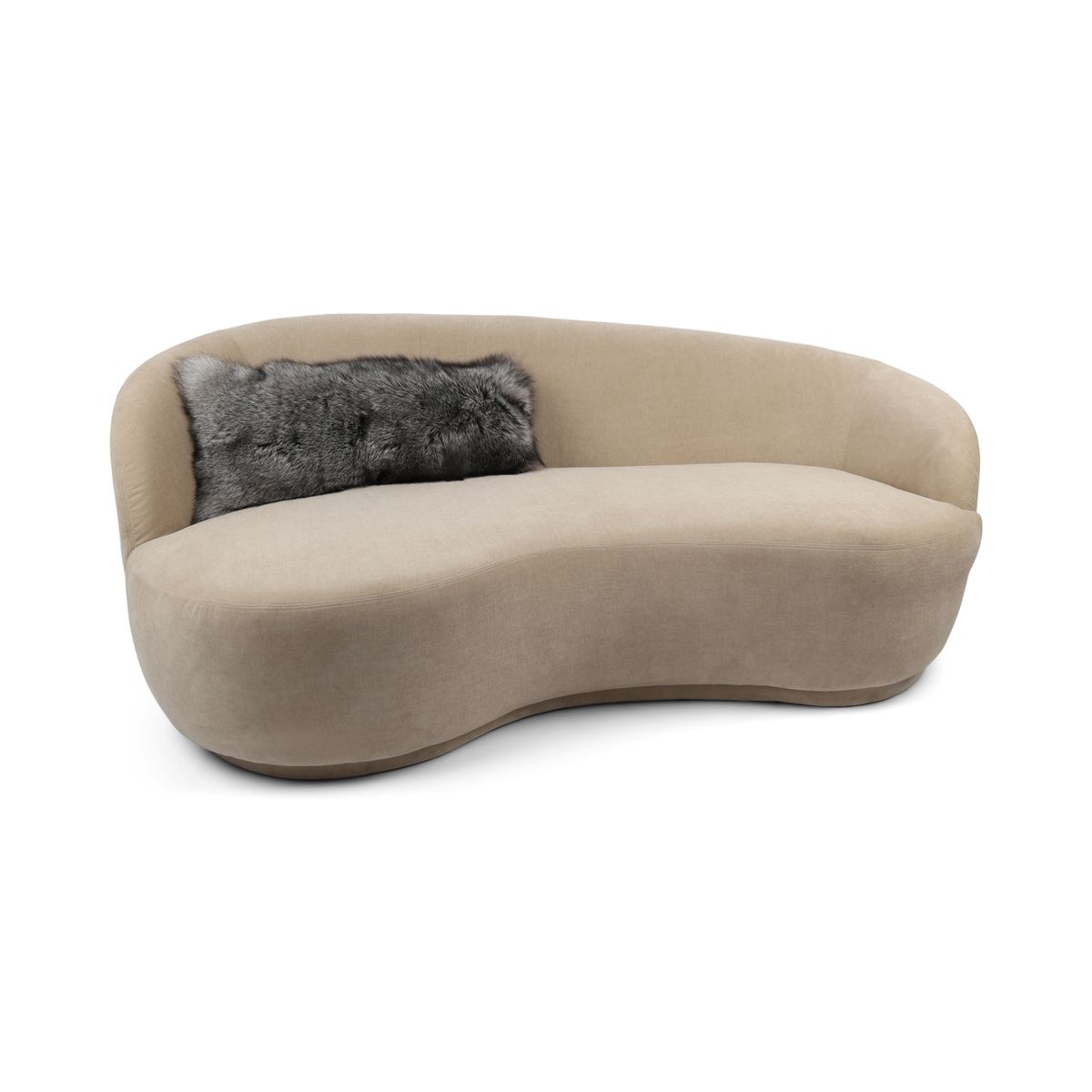 Premium Vos Kussen | Kasjmier Achterkant | Noorwegen | Blue Frost | 30x80 cm