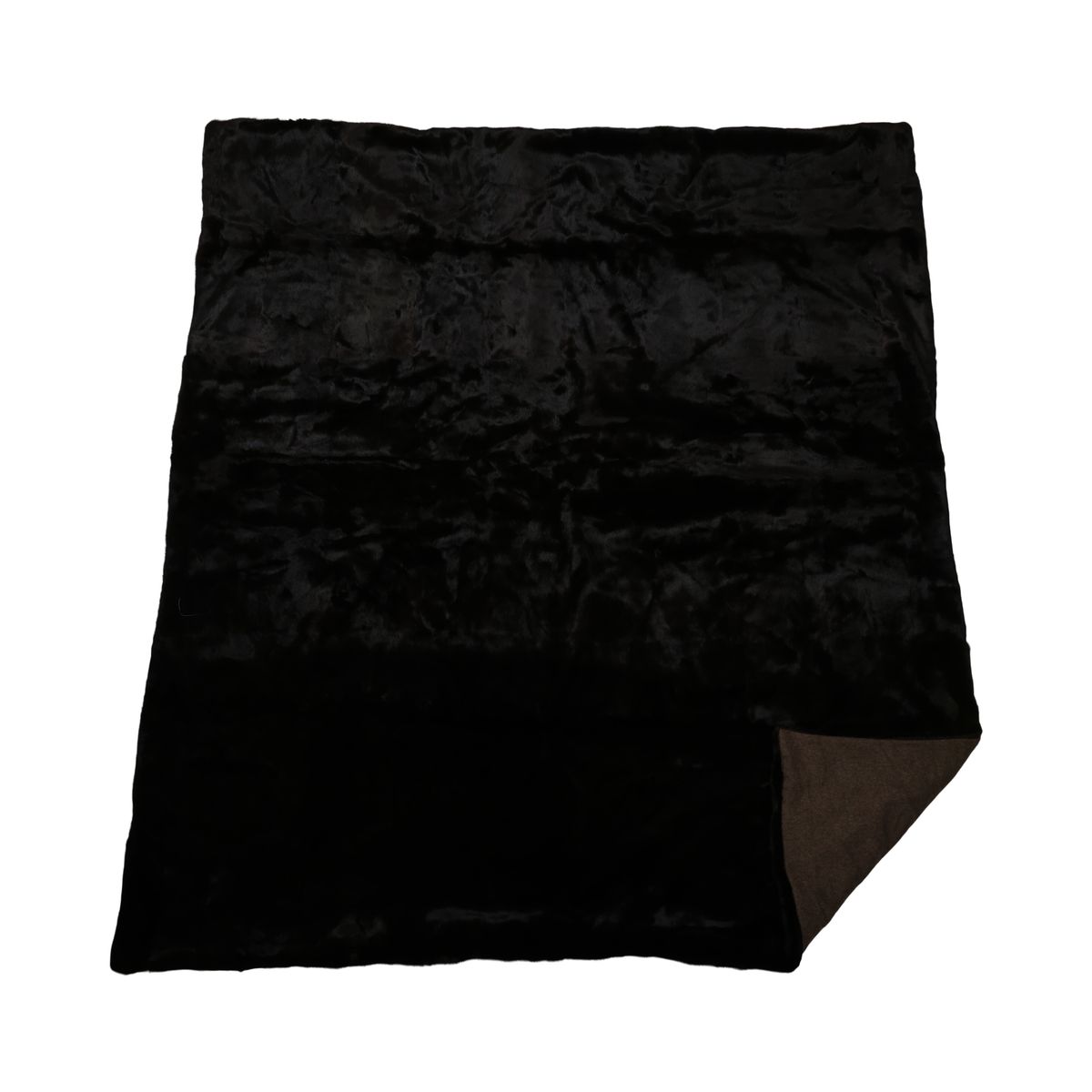 Nerts Plaid | Kasjmier Achterkant | Natuurlijk Donkerbruin | 190x210 cm