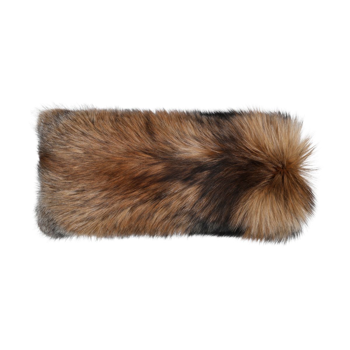 Premium Vos Kussen | Kasjmier Achterkant | Noorwegen | Gold Cross | 25x75 cm