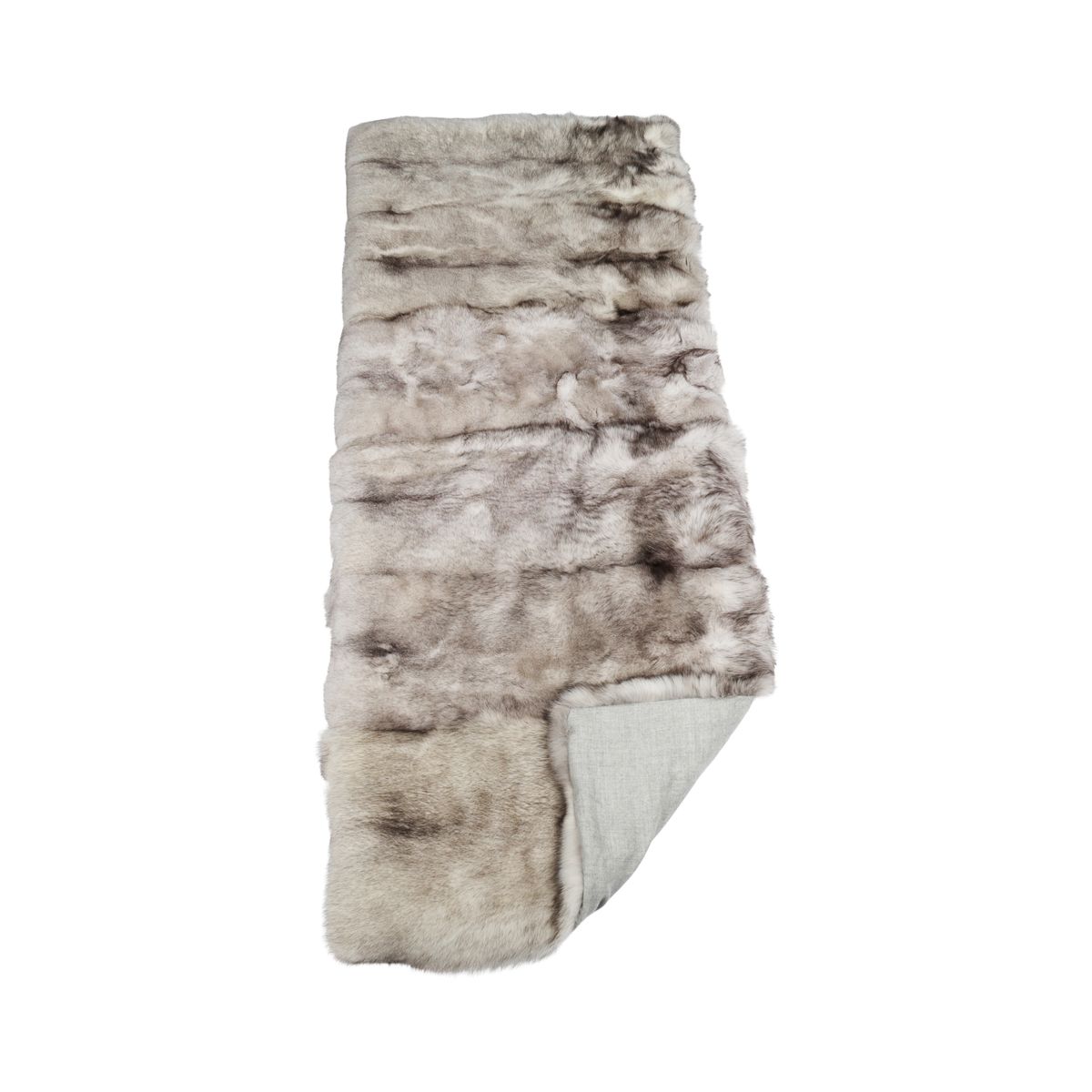 Premium vos Plaid | Kasjmier achterkant | Blauwe vos | 220x85 cm