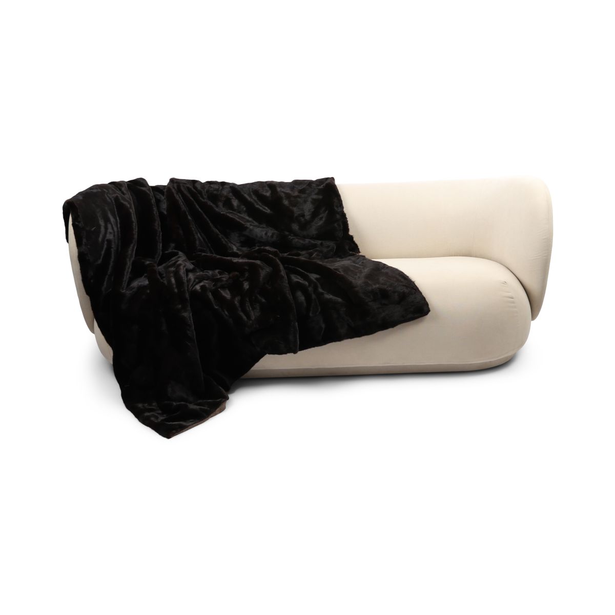 Nerts Plaid | Kasjmier Achterkant | Natuurlijk Donkerbruin | 176x205 cm