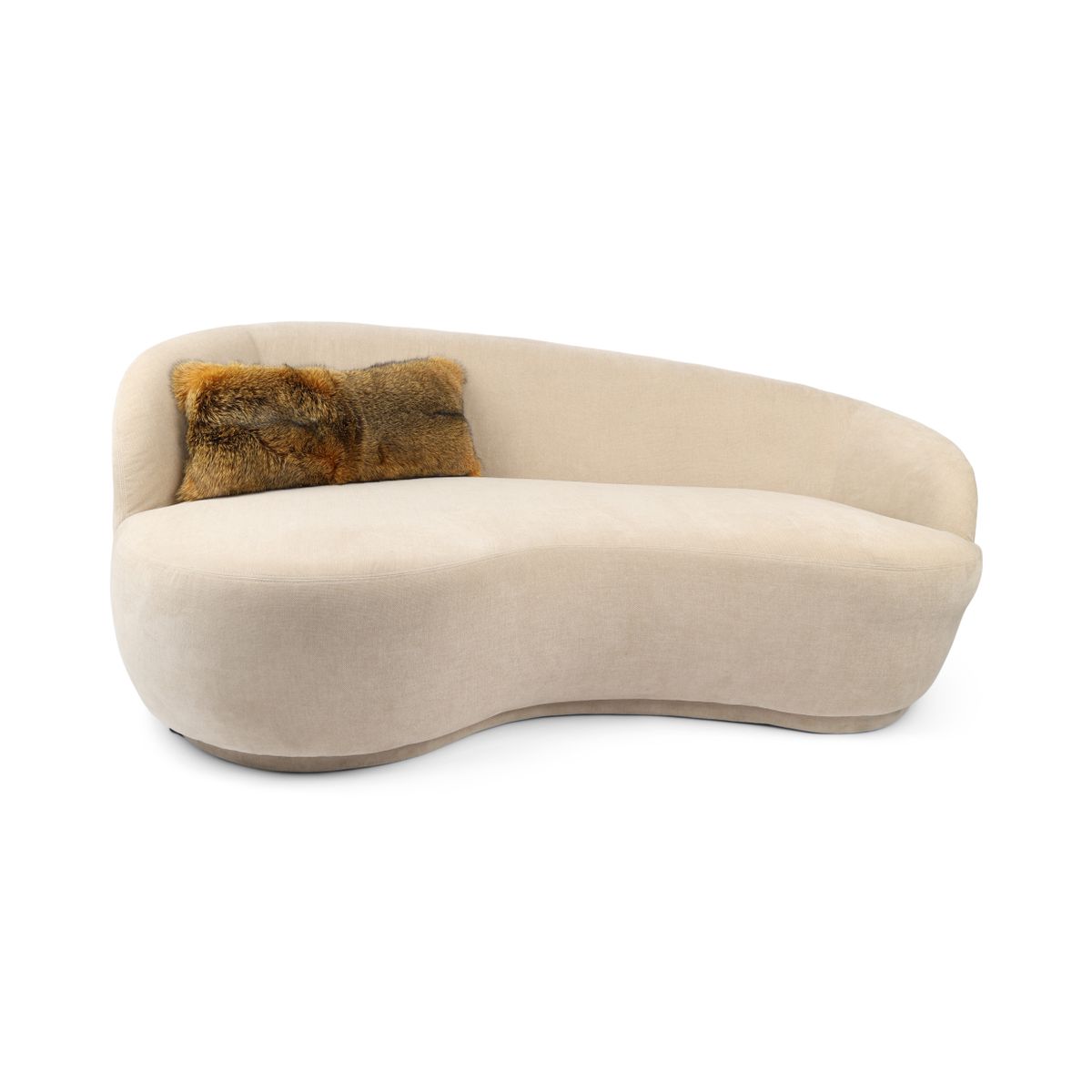 Premium Vos Kussen | Kasjmier Achterkant | Noorwegen | Mosterd | 62x25 cm