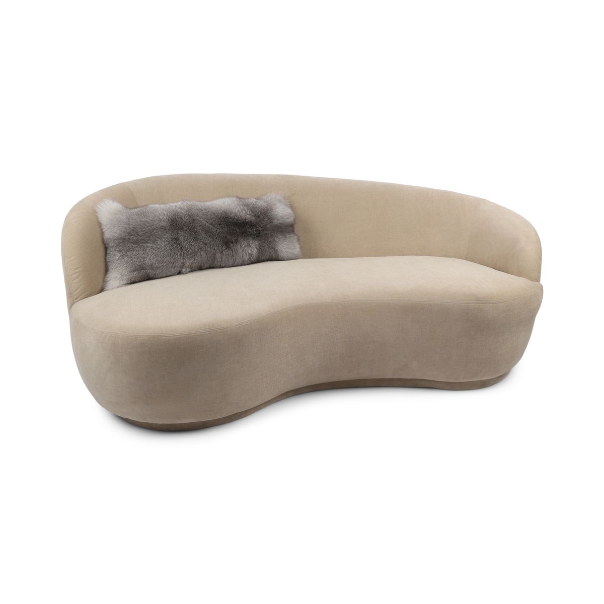 Premium Vos Kussen | Kasjmier achterkant | Noorwegen | Sapphire Frost | 30x80 cm