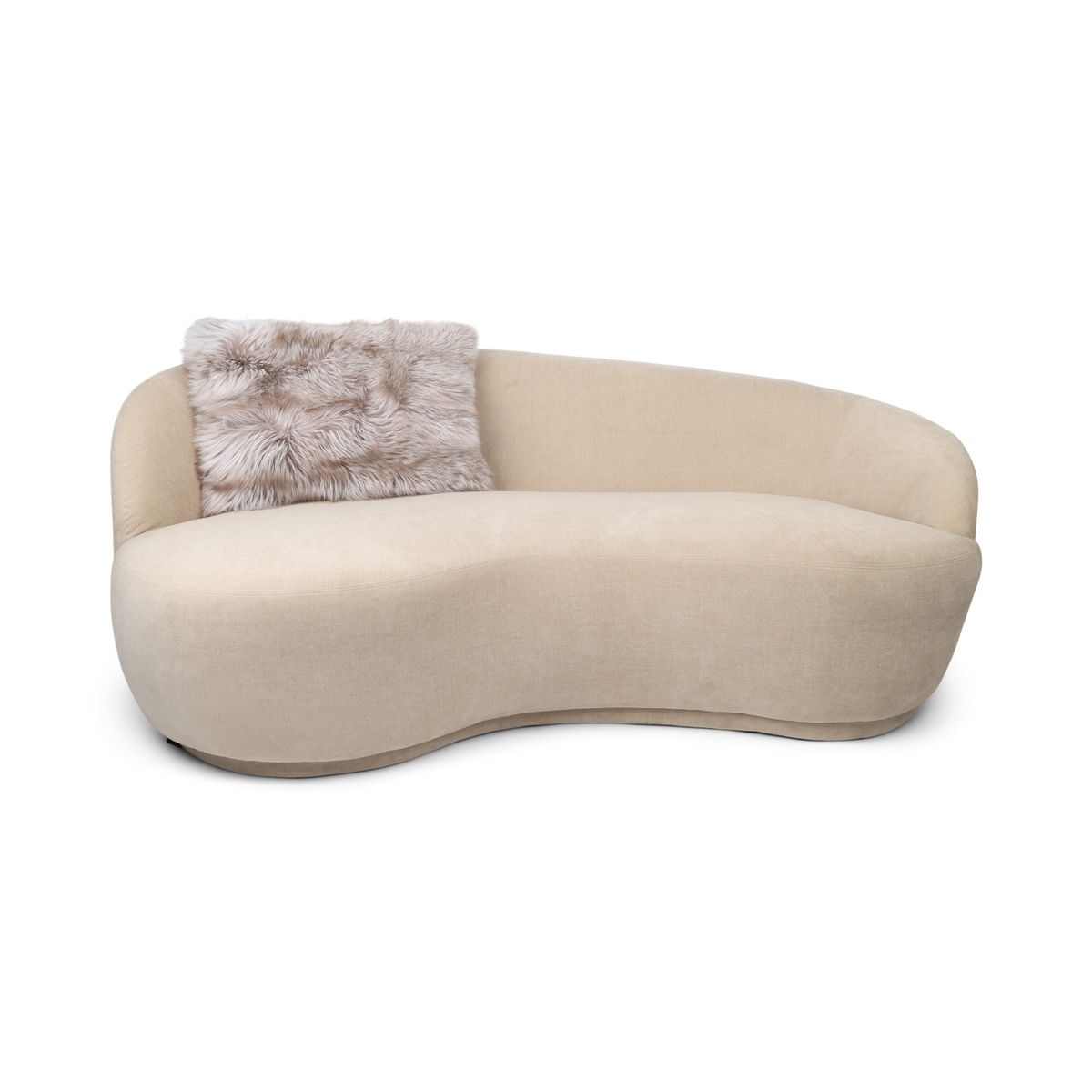 Premium Vos Kussen | Kasjmier Achterkant | Noorwegen | Nougat | 70x42 cm