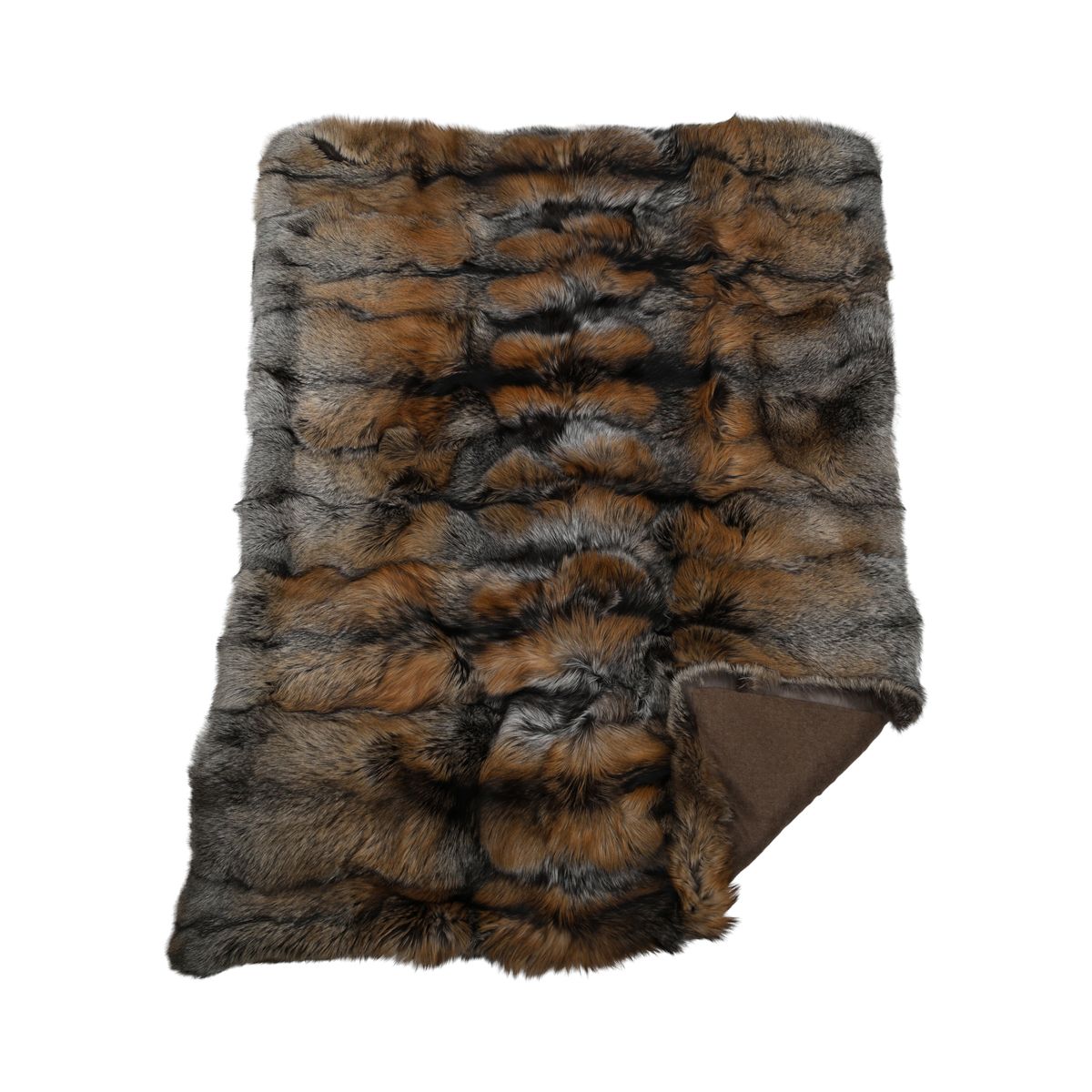 Premium Vos Plaid | Kasjmier Achterkant | Gold Cross | 160x200 cm