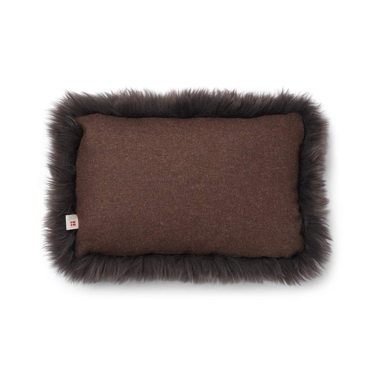 Langharig Schapenvacht Kussen | 52x52 cm | 34x52 cm Bruin/Walnoot