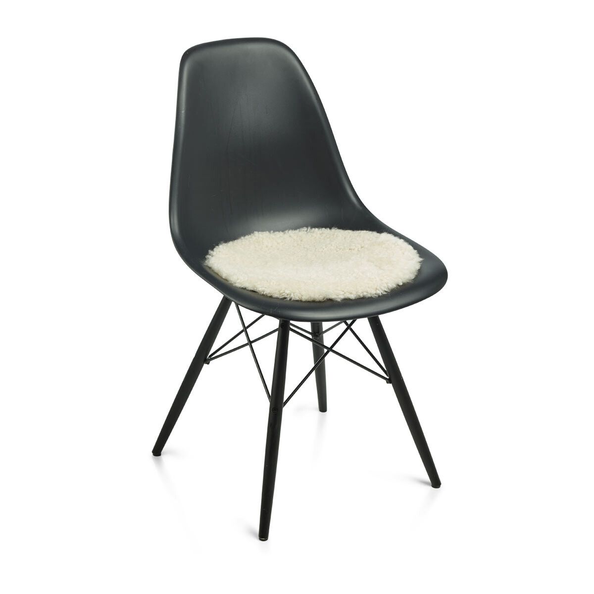 Kortharige Schapenvacht Stoel Cover | Ø38 cm