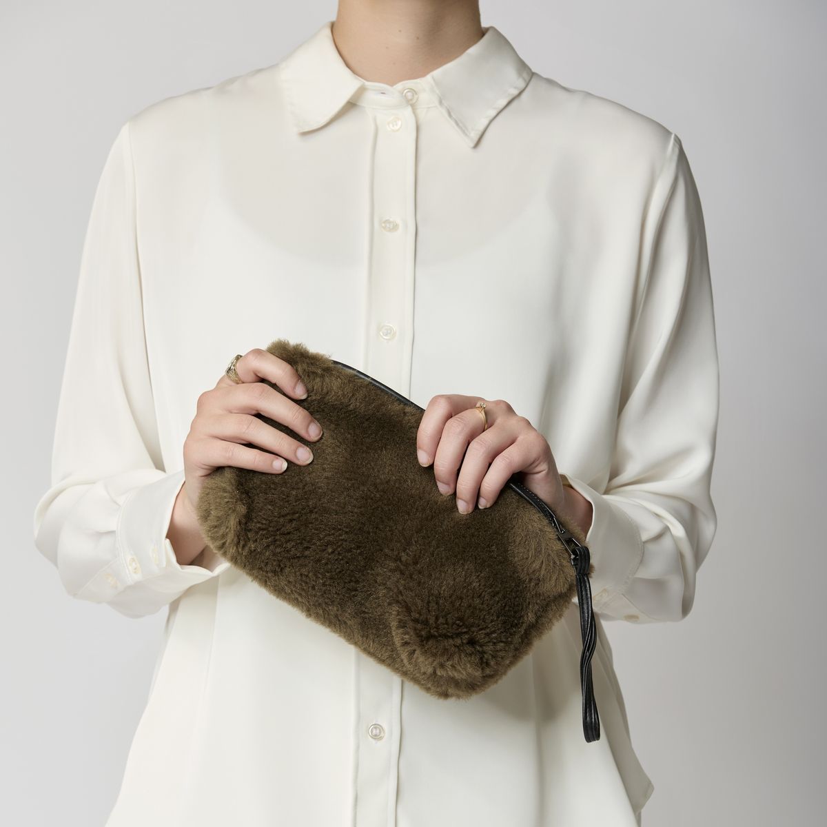 Nelly Clutch Tas Leer Bruin