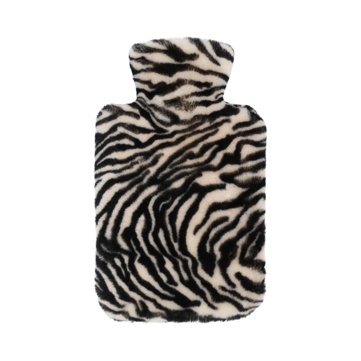 Premium kwaliteit Moccasin Schapenvacht Kruik | 37x27 cm Zebra Print Zwart/Creme