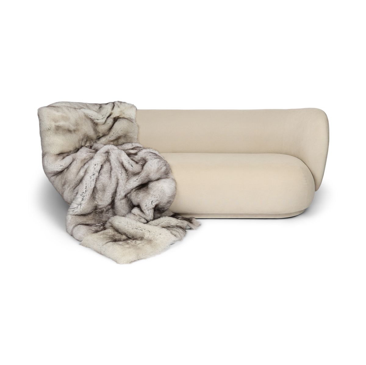 Premium vos Plaid | Kasjmier achterkant | Blauwe vos | 220x85 cm